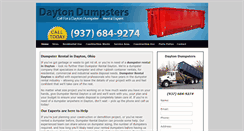 Desktop Screenshot of dumpsterrentaldayton.net