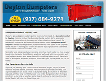 Tablet Screenshot of dumpsterrentaldayton.net